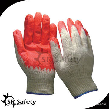 SRSAFETY 10G Latex coated gloves,Economy style,latex gloves china manufacture
